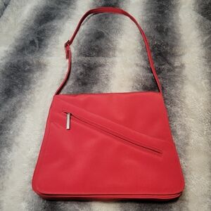 Liz Claiborne NEW Red Shoulder Cross Body Saddle Bag Purse Adjustable Strap
